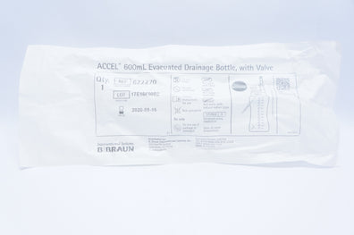 Braun 622270 ACCEL Evacuated Drainage Bottle 600mL, with Valve (x)